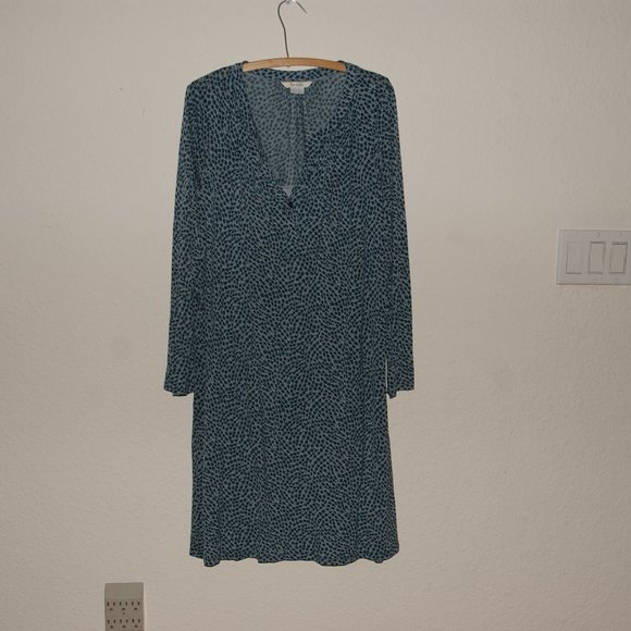 BODEN Blue Floral Knit 'Audrey' Dress sz 12 - Picture 2 of 7